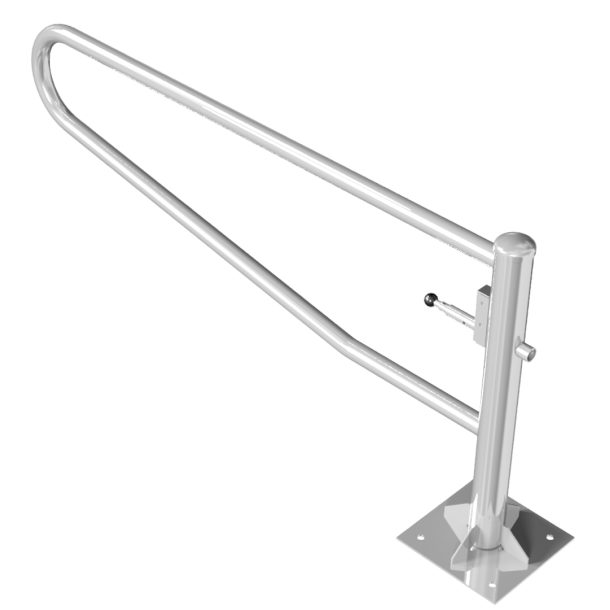 Swiveling gates | to be fixed by plugs, hot-dip galvanized | total width: 2000 mm | for padlock